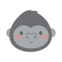 cartone animato scimmia viso carino animali domestici per bambini png