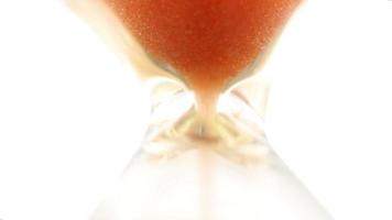 Hourglass close up video