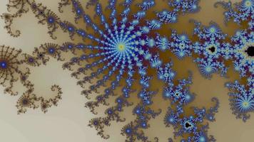 schöner Zoom in das unendliche mathematische Mandelbrot-Mengen-Fraktal. video