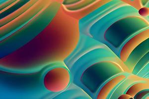 abstract 3d fractal background with smooth liquid forms photo