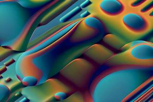 abstract 3d fractal background with smooth liquid forms photo