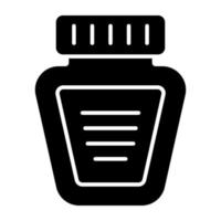 Editable design icon of inkpot vector