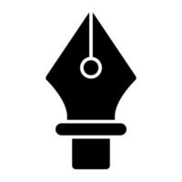 icono de diseño editable de pluma de tinta vector