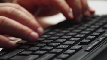 Business man using computer keyboard video