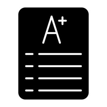 Editable design icon of result sheet vector