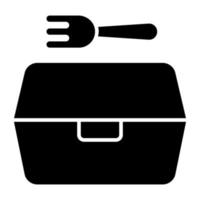 An icon design of lunch box vector