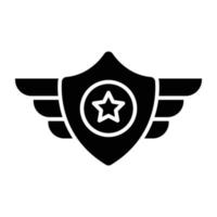un ícono de diseño único del emblema de la estrella vector