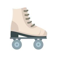 Milk roller skates icon, flat style vector