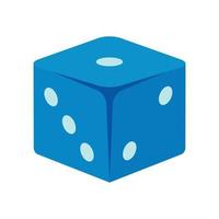 Classic dice icon, flat style vector