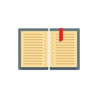 Architect notebook icon, flat style vector