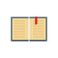 Architect notebook icon, flat style vector