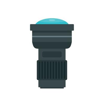 Camera lens icon, flat style