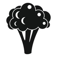 Broccoli cabbage icon, simple style vector