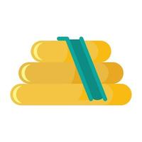 Rubber kid slide icon, flat style vector