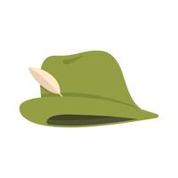 Hunter hat icon, flat style vector