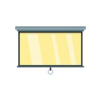 Home cinema white banner icon, flat style vector