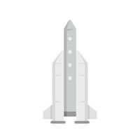 Space rocket icon, flat style vector