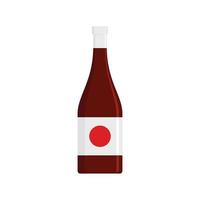 Soy sauce bottle icon, flat style vector