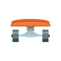 Front of skateboard icon, flat style vector