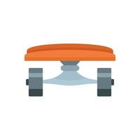 Front of skateboard icon, flat style vector