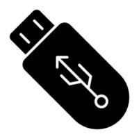 An icon design of usb vector