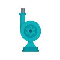 icono de turbina de riego, estilo plano vector