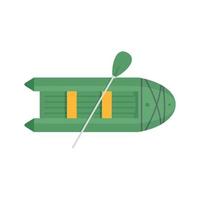 Rubber boat icon, flat style vector