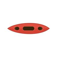 Top view canoe boat icon, flat style vector
