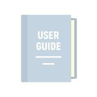 User guide icon, flat style vector