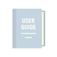 User guide icon, flat style vector