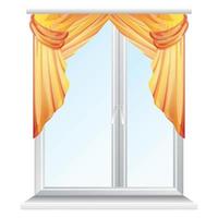 Window blind icon, cartoon style vector