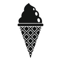 Milk shake ice cream icon, simple style vector
