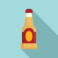 Condiment bottle icon, flat style