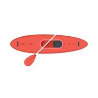 Top view kayak icon, flat style vector