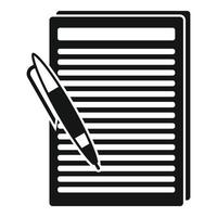 Essay edit icon, simple style vector