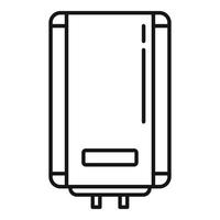 icono de servicio de caldera, estilo de esquema vector