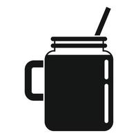 icono de batido de apio, estilo simple vector