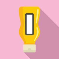 Mustard bottle icon, flat style vector