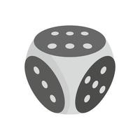 Fortune dice icon, flat style vector