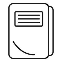 Patient folder icon, outline style vector