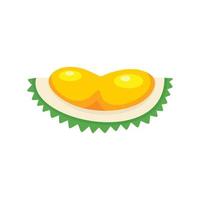 Tasty durian slice icon, flat style vector