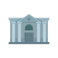 Architecture courthouse icon, flat style vector