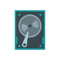 Magnetic hard disk icon, flat style vector