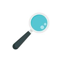Lab magnify glass icon, flat style vector