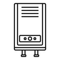 icono de caldera térmica, estilo de contorno vector