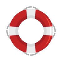 Life buoy ring icon, flat style vector