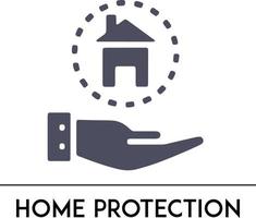 Home Protection, Real Estate minimal thin line Icon Fully Editable and Scalable. Outline icons collection. Simple vector illustration