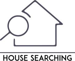 House Searching, Real Estate minimal thin line Icon Fully Editable and Scalable. Outline icons collection. Simple vector illustration