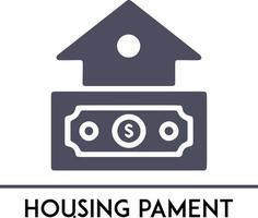 Housing Payment, Rent, Real Estate minimal thin line Icon Fully Editable and Scalable. Outline icons collection. Simple vector illustration