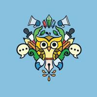 Creative Owl Illustration vector